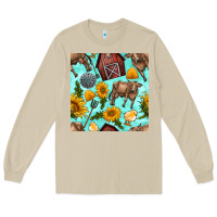 Mushroom farm seamless pattern Long Sleeve Tee - BundleAndBundleShop