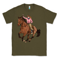 Army Green cowgirl Classic Tee - Artiststas