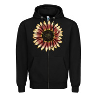 Black strawberry blonde sunflower Zipper Hoodie - LillyAllenDesigns