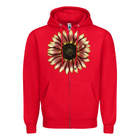 Red strawberry blonde sunflower Zipper Hoodie - LillyAllenDesigns