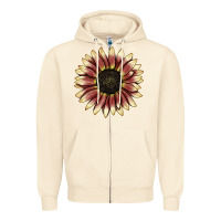Sandshell strawberry blonde sunflower Zipper Hoodie - LillyAllenDesigns