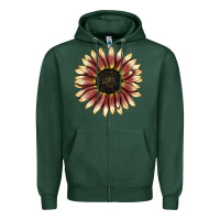 Sports Green strawberry blonde sunflower Zipper Hoodie - LillyAllenDesigns