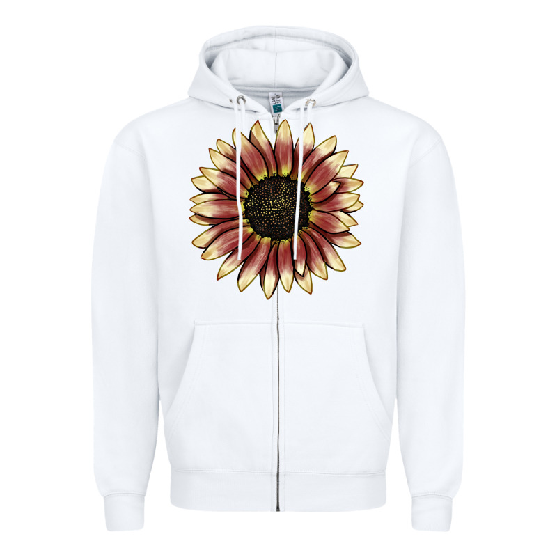 Strawberry Blonde Sunflower Zipper Hoodie by LillyAllenDesigns | Teevron
