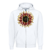 White strawberry blonde sunflower Zipper Hoodie - LillyAllenDesigns