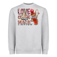 Heather Grey love is the closet thing to magic Heavyweight Sweatshirt - RacoonDesign