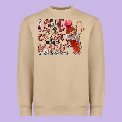 Love Is The Closet Thing To Magic Heavyweight Sweatshirt Designed By Racoondesign