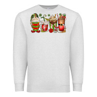 Oatmeal Heather elf coffee cups Premium Sweatshirt - MaliasSmallBusiness