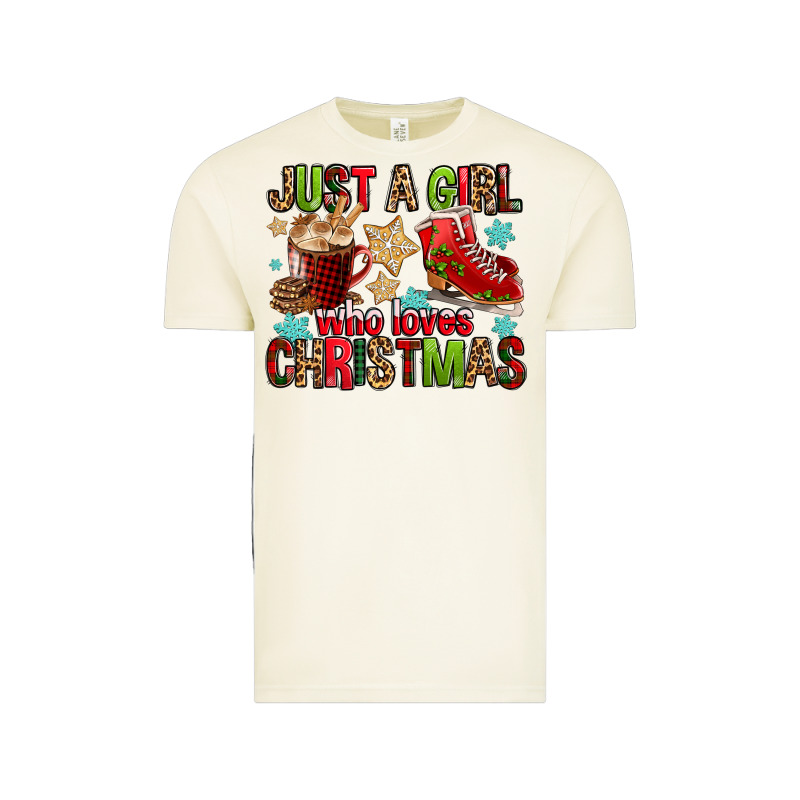 Just A Girl Who Loves Christmas Vintage Tee by FaDigitalArtStudio | Teevron