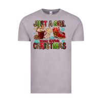 Vintage Zinc just a girl who loves christmas Vintage Tee - FaDigitalArtStudio
