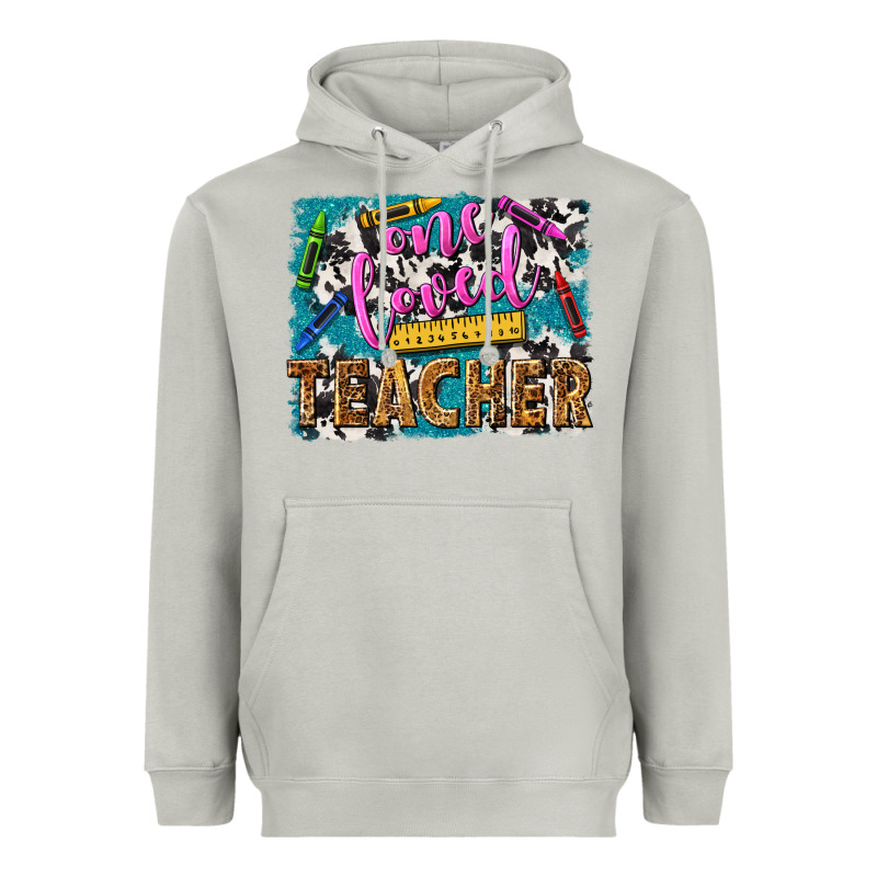 One Loved Teacher Heavyweight Hoodie by NancyCooperArtShop | Teevron