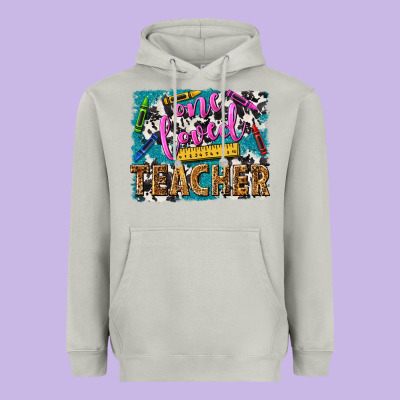 One Loved Teacher Heavyweight Hoodie Designed By Nancycooperartshop