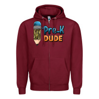 Burgundy pre k dude Zipper Hoodie - Jasminsmagicworld