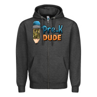 Charcoal Heather pre k dude Zipper Hoodie - Jasminsmagicworld