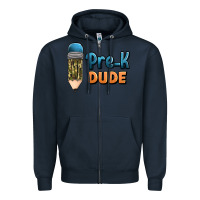Navy pre k dude Zipper Hoodie - Jasminsmagicworld
