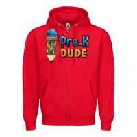 Red pre k dude Zipper Hoodie - Jasminsmagicworld