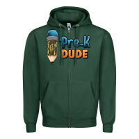 Sports Green pre k dude Zipper Hoodie - Jasminsmagicworld