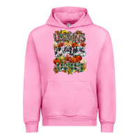Fuchsia Pink Leaves lattes Fall pumpkin Urban Hoodie - NancyCooperArtShop