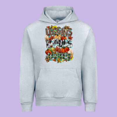 Leaves Lattes Fall Pumpkin Urban Hoodie Designed By Nancycooperartshop
