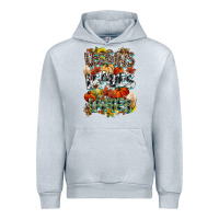 Heather Grey Leaves lattes Fall pumpkin Urban Hoodie - NancyCooperArtShop