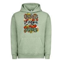 Pigment Oil Green Leaves lattes Fall pumpkin Urban Hoodie - NancyCooperArtShop