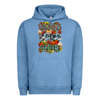 Pigment Pebble Blue Leaves lattes Fall pumpkin Urban Hoodie - NancyCooperArtShop