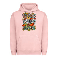 Pigment Salmon Leaves lattes Fall pumpkin Urban Hoodie - NancyCooperArtShop