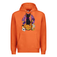 Carrot halloween black cat pumpkin Premium Hoodie - BarkalooDesign