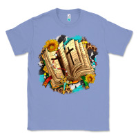 Cross With Bible And Sunflowers Classic Tee | Teevron