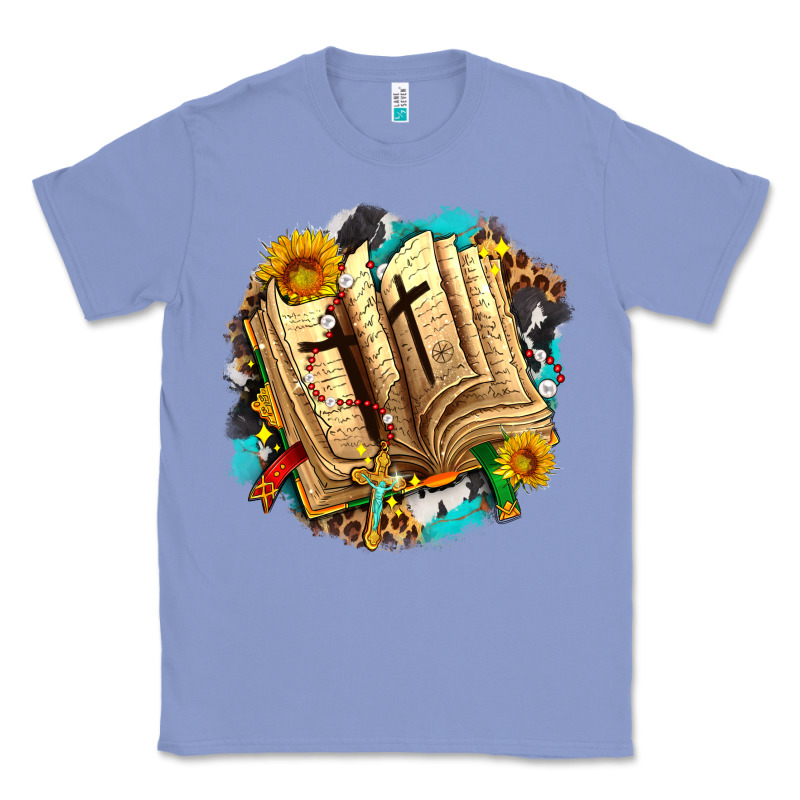 Cross With Bible And Sunflowers Classic Tee by AdoDesignShop | Teevron