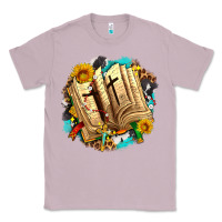 Lilac cross with bible and sunflowers Classic Tee - AdoDesignShop