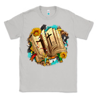 Moon Dust cross with bible and sunflowers Classic Tee - AdoDesignShop