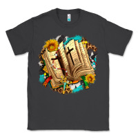 Smoke cross with bible and sunflowers Classic Tee - AdoDesignShop