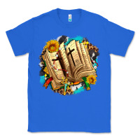 True Royal cross with bible and sunflowers Classic Tee - AdoDesignShop