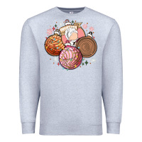 Heather Grey christmas pan dulce Premium Sweatshirt - MaliasSmallBusiness