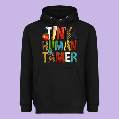 Tiny Human Tamer Heavyweight Hoodie Designed By Nancycooperartshop