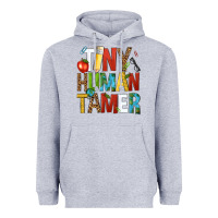 Heather Grey tiny human tamer Heavyweight Hoodie - NancyCooperArtShop