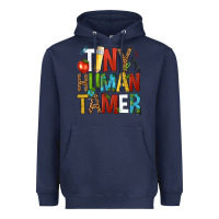 Navy tiny human tamer Heavyweight Hoodie - NancyCooperArtShop