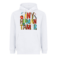 White tiny human tamer Heavyweight Hoodie - NancyCooperArtShop