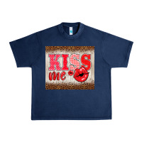 Navy valentine's day kiss me Urban Heavy Tee - BarkalooDesign