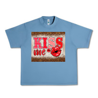 Pebble Blue valentine's day kiss me Urban Heavy Tee - BarkalooDesign