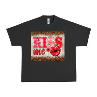 Pigment Black valentine's day kiss me Urban Heavy Tee - BarkalooDesign