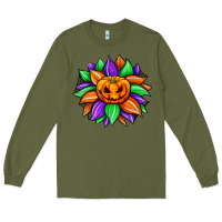 Army Green sunflower halloween Long Sleeve Tee - JahusDesignShop