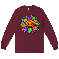 Burgundy sunflower halloween Long Sleeve Tee - JahusDesignShop