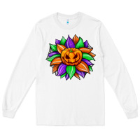 White sunflower halloween Long Sleeve Tee - JahusDesignShop