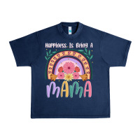 Navy happiness is being a mama Urban Heavy Tee - JahusDesignShop