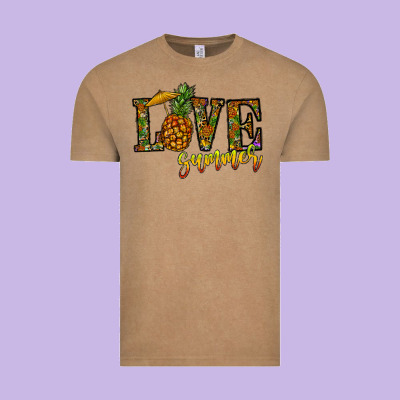 Love Summer Pinapple Vintage Tee Designed By Cowhidedigitalart