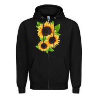 Black treetops sunflower Zipper Hoodie - LillyAllenDesigns