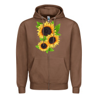 Chestnut treetops sunflower Zipper Hoodie - LillyAllenDesigns