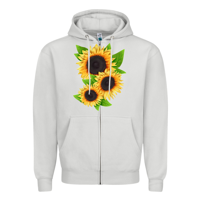 Treetops Sunflower Zipper Hoodie by LillyAllenDesigns | Teevron