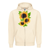 Sandshell treetops sunflower Zipper Hoodie - LillyAllenDesigns
